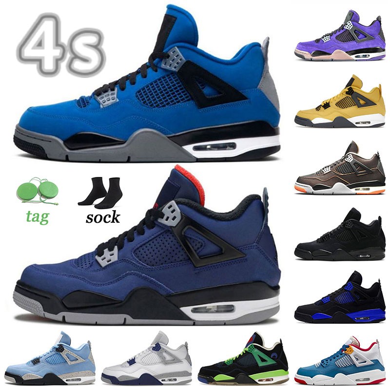

Jumpman 4 Encore Mens Basketball Shoes Fashion Loyal Blue Midnight Navy Military Black Cat White Sail Pink Doernbecher Violet Ore Brown, J87 36-47 doernbecher