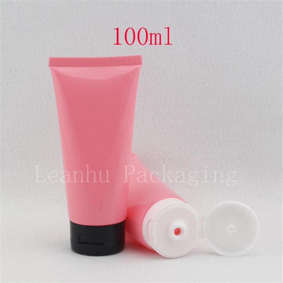

New pink color Lotion cream tube with flip top cap 100ml skin care cream cosmetic packaging soft squeeze bottle container 100g237y269z