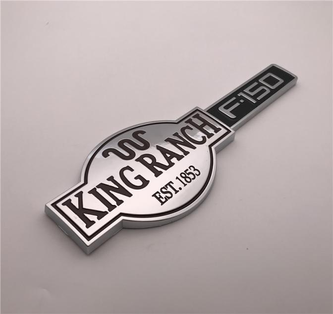 

Custom Chrome brown and black KING RANCH est1853 F150 Car emblem badge sticker nameplate logo9461070, King ranch f150 emblem black