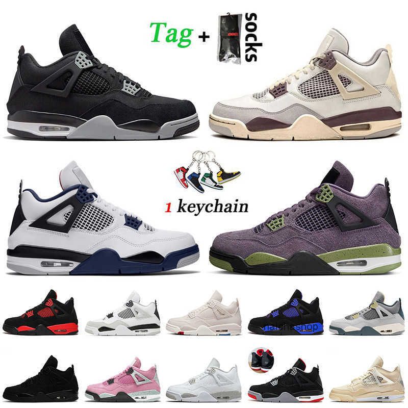 

Shoes 2023 Craft Midnight Navy 4s Jumpman Basketball Shoes Size 36 -47 Jordens 4 Canvas Military Black Cat Women Mens Trainers Sports White, #2 university pink 36-47