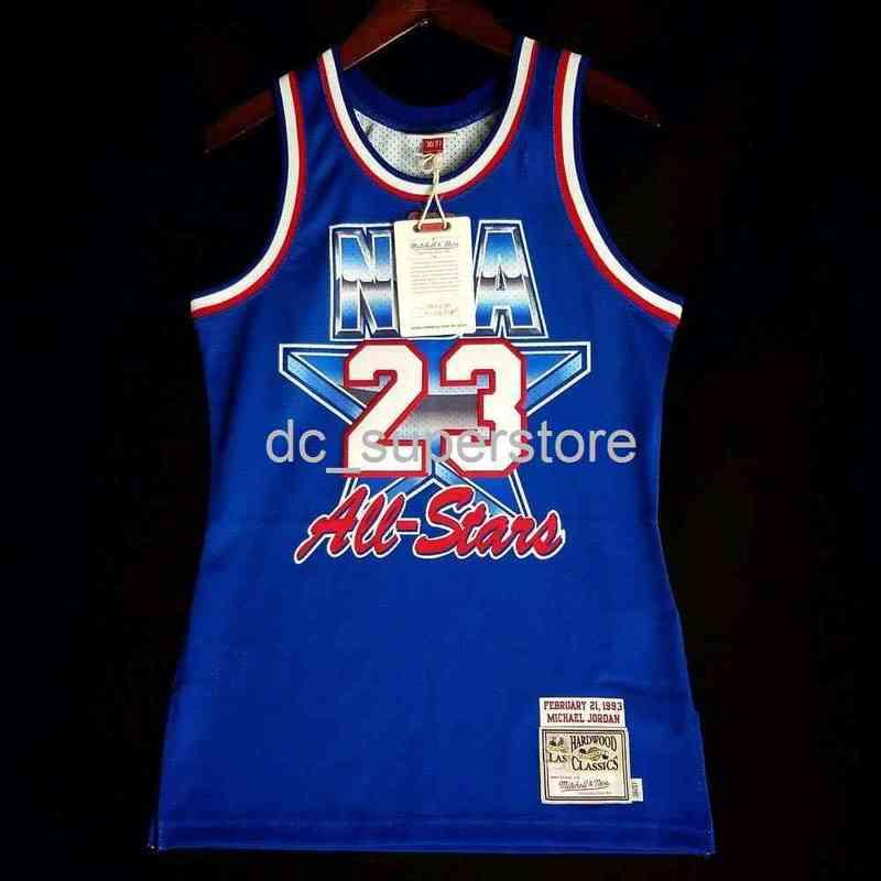 

Stitched Cheap 100% Michael Mitchell Ness 1993 All Star Jersey Men XS-5XL 6XL shirt basketball jerseys Retro NCAA Shirt, Blue