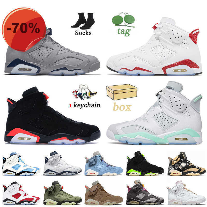 

2022 Jumpman 6 Basketball Shoes Mens Trainers Sneakers Fashion Retro Georgetown Red Oreo Cactus Jack Midnight Navy Black Infrared Tech, D31 infrared 23 40-47