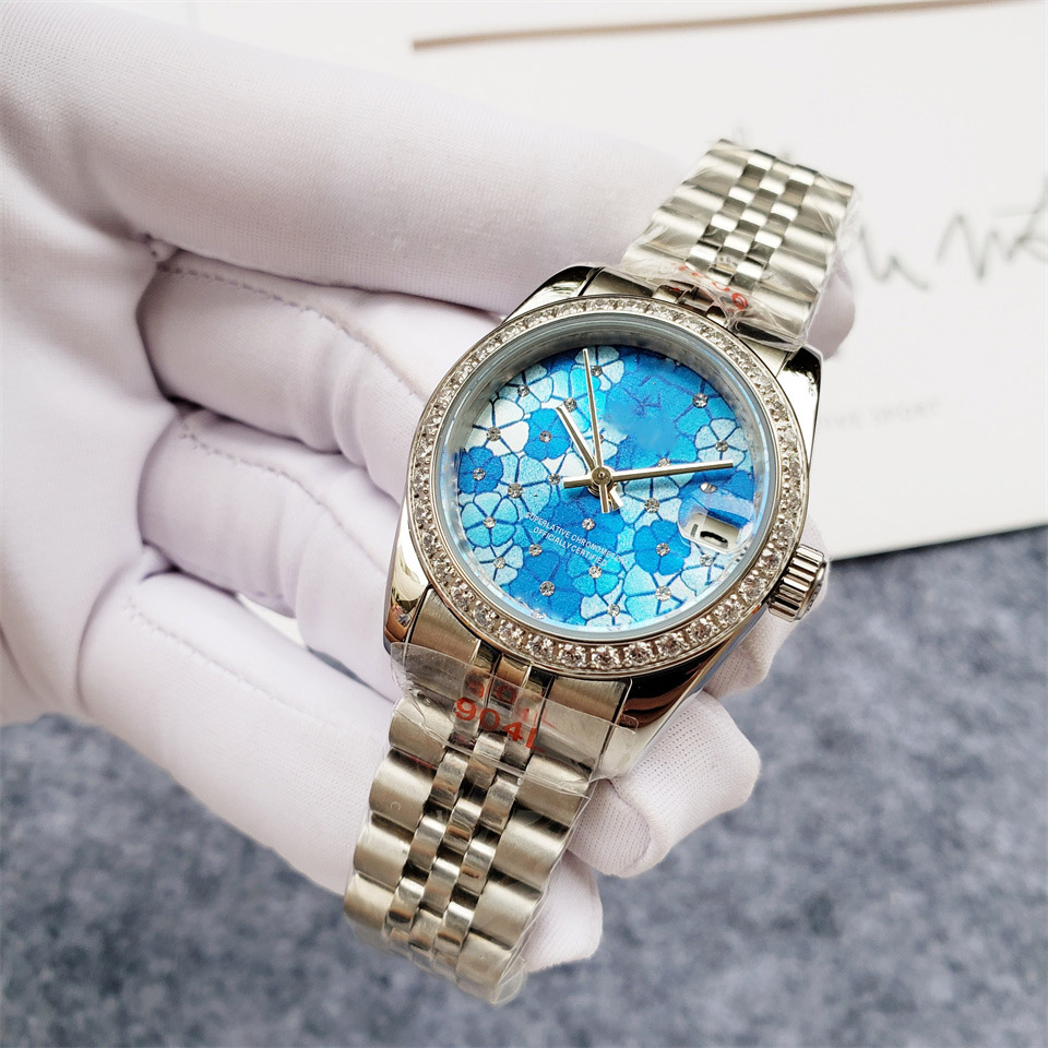 

2022 Womens Watches 31mm Automatic Movement Full 904L Stainless Steel Watches women 2813 Mechanical Wristwatches waterproof Luminous montre, C1