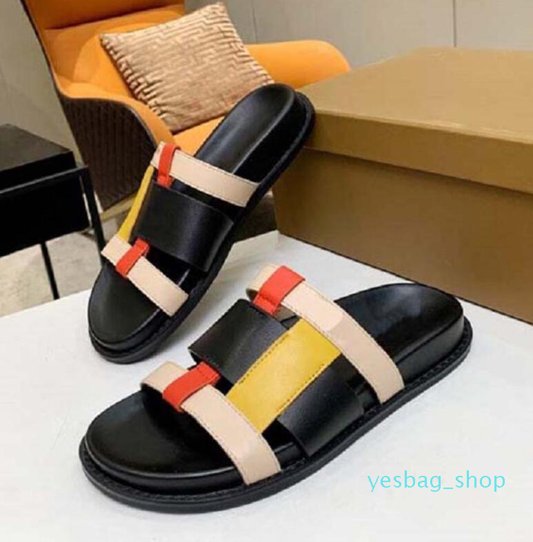 

Designer Slippers Designers Sandals Beach Slide Flat Shoes Summer Leather Fashion Size Eur 35-40 055, #1