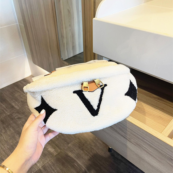 

Woman M55425 Teddy bumbag Womens belt Bags mens designer purses fanny pack Luxury fleece Waistpacks tote Teedy handbag clutch crossbody bum chest Waist Shoulder bag