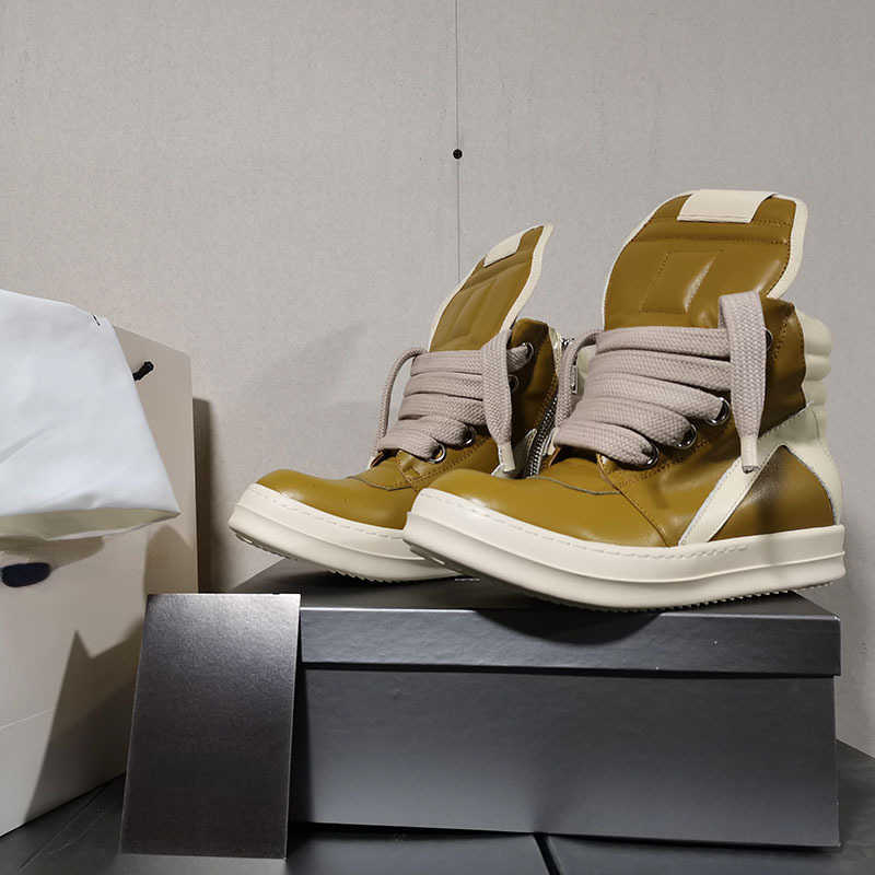 

RO boots designer luxury high-top shoes men and women punk sheepskin couple shoes size -45 with box a variety of options