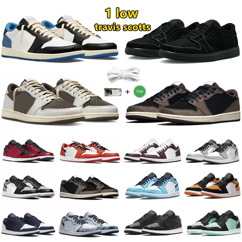 

1 low 1s Mens Basketball Shoes Reverse TS x fragment Mocha Black Phantom UNC Panda Bred Chicago Bred Shadow Toe Shattered Backboard men women trainers sports sneakers, Color#27