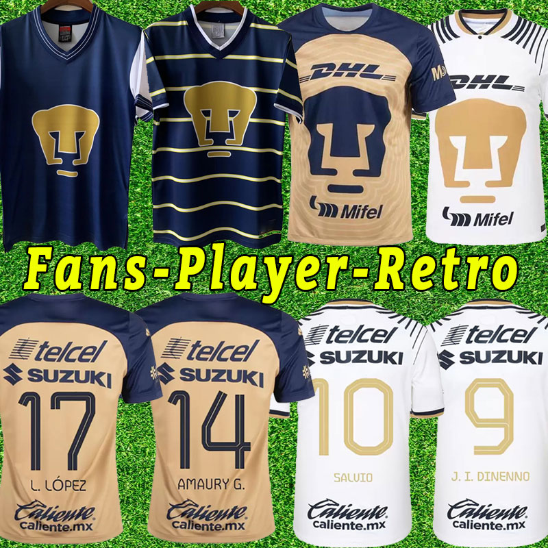 

DANI ALVES UNAM Soccer Jerseys Liga MX 2022 2023 home away 3rd F.ALVAREZ C.GUTIERREZ N.FREIRE J.I.DINENNO SALVIO DEL PRETE 22 23 football men shirt Fans Player Women