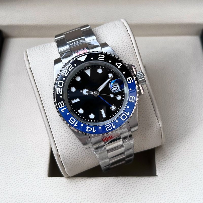 Designer Watch High Quality Black Circular Dial Men's Automatic Watch 40mm Ring Stainless Steel 904L Anti scratch Sapphire Crystal Glass