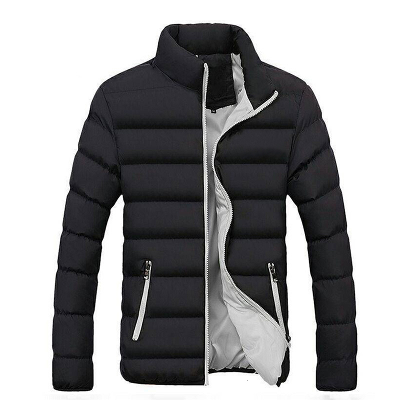 

Mens Down Parkas Solid Stand Collar Male Windbreak Cotton Padded Jacket Warm Thick Men Parka Jackets Winter Casual Outwear Coats 221117