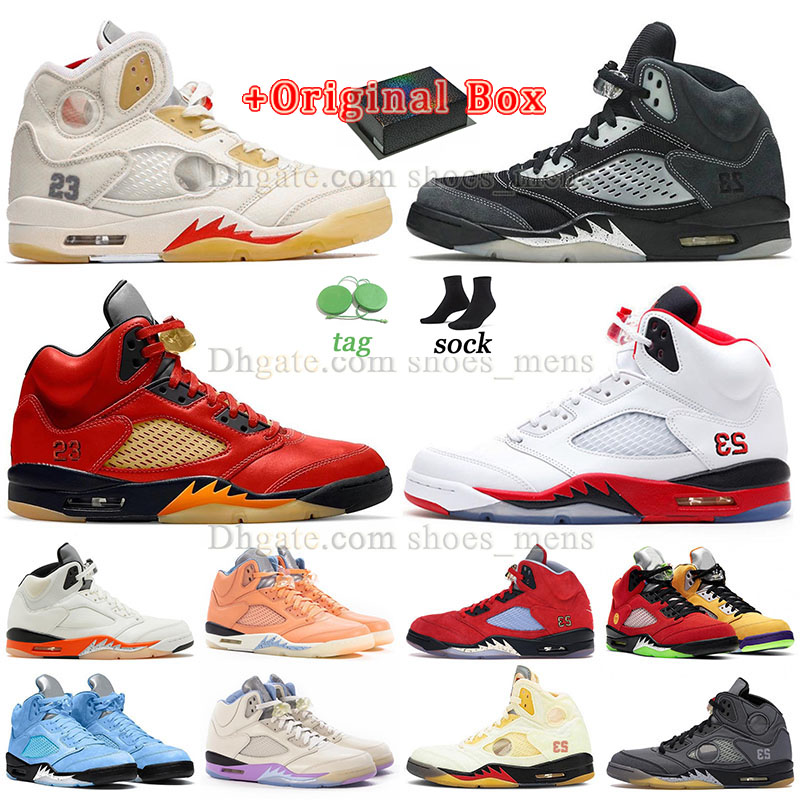 

OG High Basketball Shoes Retos 5 Jumpman 5s Fashion Original With Box White Sail Fire Red Aqua Bred Black Musilin UNC Oreo Sneakers Trainers US12 US13 Eur 36-47, A58 40-47