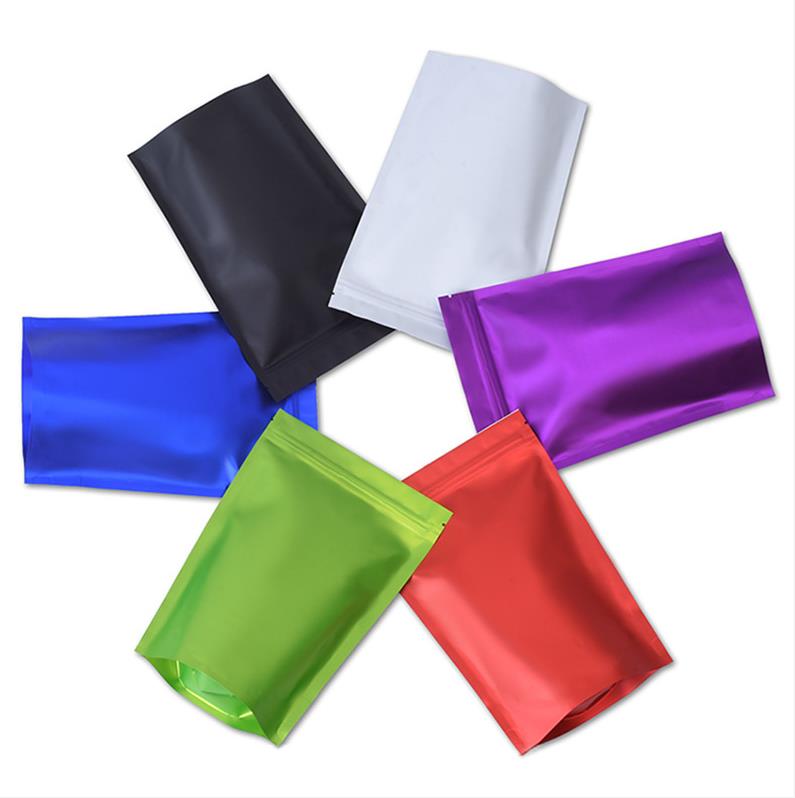 

Aluminum Foil Packaging Bags Resealable Valve Zipper Plastic Retail Packing Bag Mylar Bag Ziplock Package Pouches 8x12cm