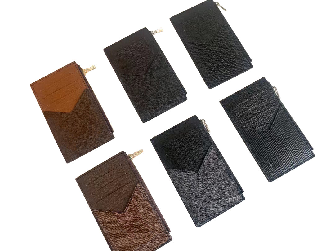 

Original Luxurys Designers Wallets Purses Fashion Short ZIPPY Wallet Classic Zipper Pocket Bag Zip Coin Purse with box free ship, Mono black #64038