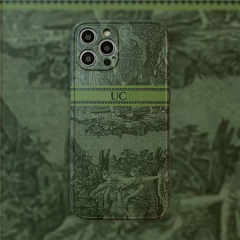 

Retro Designers Phone Cases For Iphone14 Pro Max 13 12 11 XR X Greek Design Phone Cell 2 Colors Shockproof Iphone Case G22111804, Black