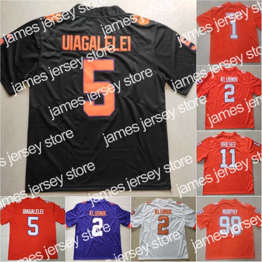 

American College Football Wear #1 Will Shipley #2 Cade Klubnik College #5 D.J. Uiagalelei #9 Travis Etienne Jr. #16 Trevor Lawrence #4 Deshaun Watson #11 Bryan Bresee, Black