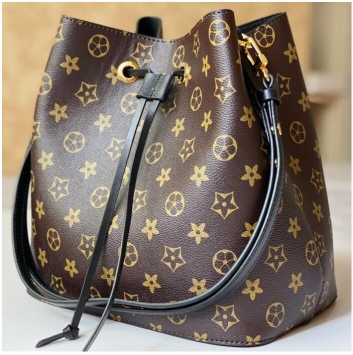 

New handbags Designer Famous handbags NEONOE shoulder bags Noe leather bucket bag women flower printing crossbody bag purse, 123