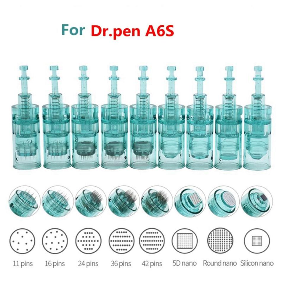 

Tattoo Needles 20 50PCS Dr Pen A6S Cartridges Derma Replacement Head 11 16 36 42 Pin Nano Microneedle Skin Care Needling Tip Needle232a