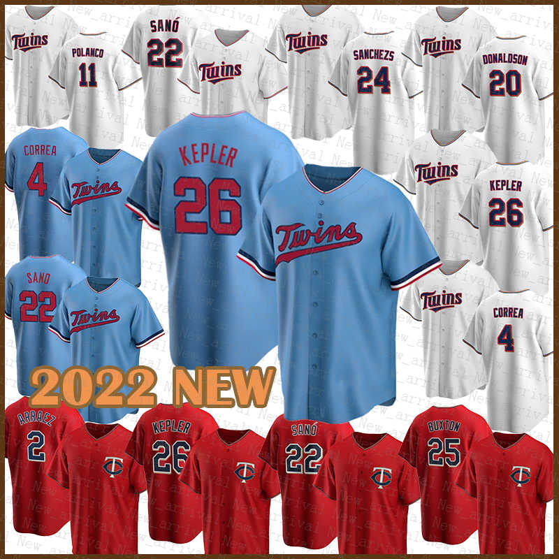 

2022 2023 New Minnesota Baseball Jersey Twins 26 Max Kepler 24 Gary Sanchez 22 Miguel Sano 4 Carlos Correa Harmon Killebrew Francis Peguero Luis Arraez 25 Byron Buxton, Mens(shuangchengren