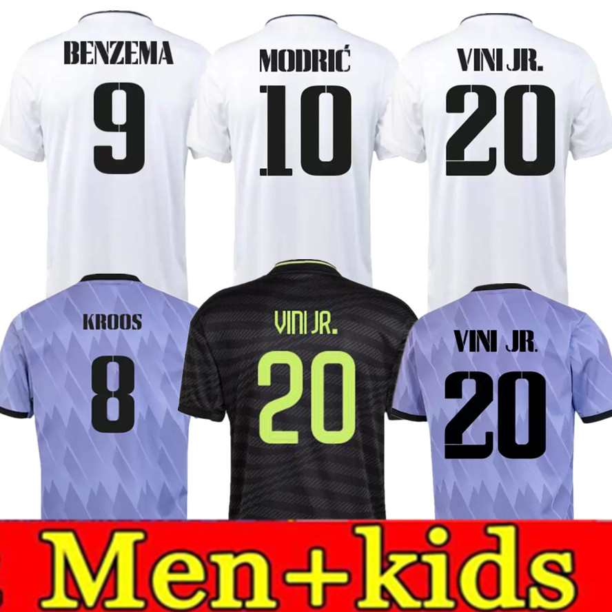 

2022 2023 home away BENZEMA soccer jersey 22 23 football shirt jerseys HAZARD ASENSIO MODRIC MARCELO fans player version men kids kit Sets 2022 rEAL mADRIds