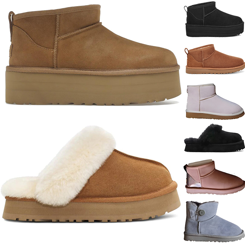 

Snow Boots Designer Womens Winter Short Boot Platform Black Brown Fur Furry Shoes Australia Australian Leather Ankle Booties Plush Warm Thick Sole Loafer, Shoesbox