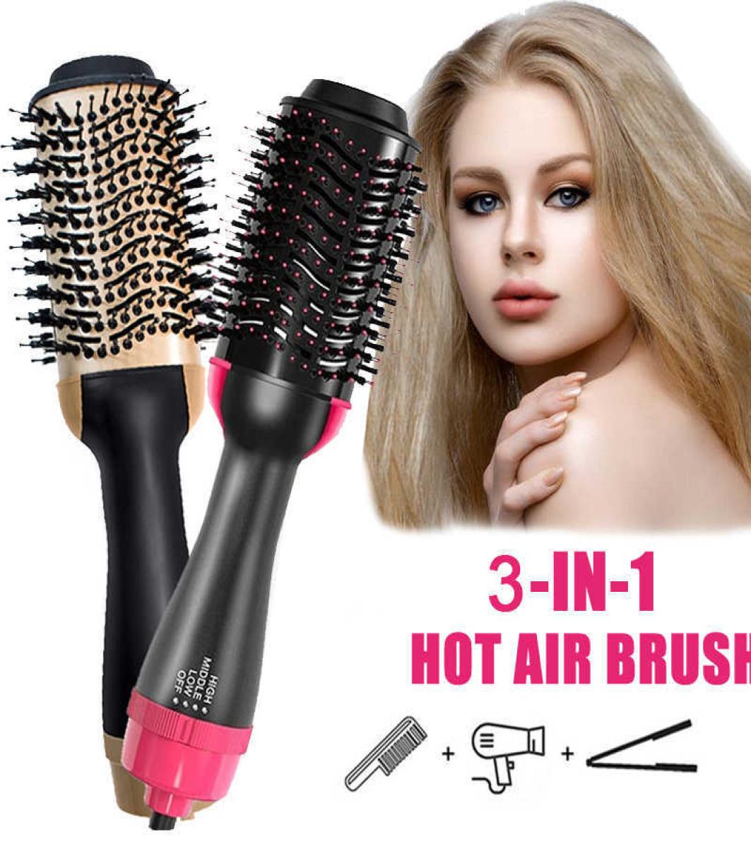 

Hair Curlers Straighteners 3 In 1 Dryer Brush Onestep Volumizer Blow Straightener Curler Professional Air Styler Comb W221101