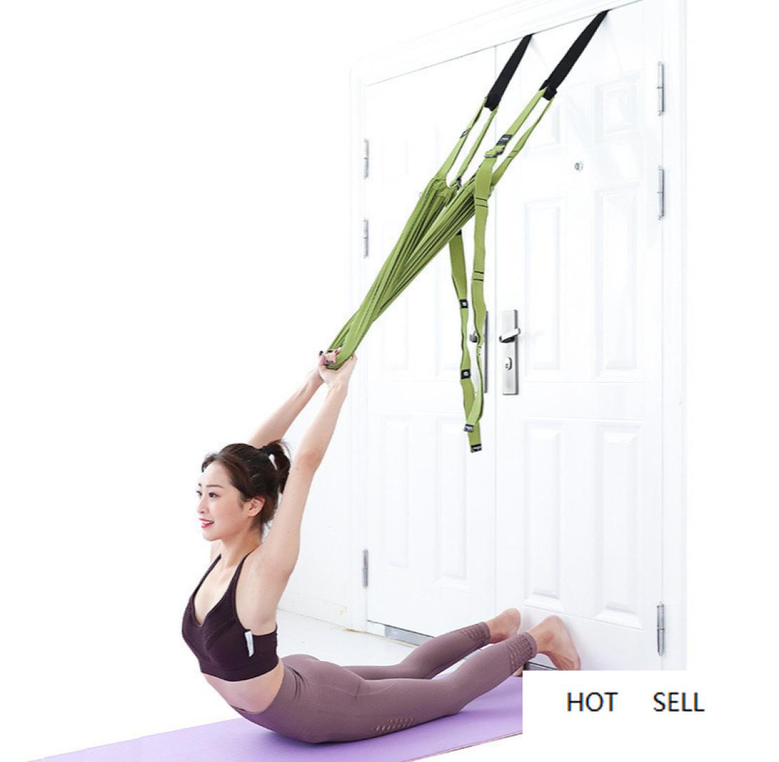

Yoga Aerial Hammock Stretch Rope Leg Splits Practic Handstand Training Device Women Swing Adjustable Stretch Bar and Bends Down1828348, Green