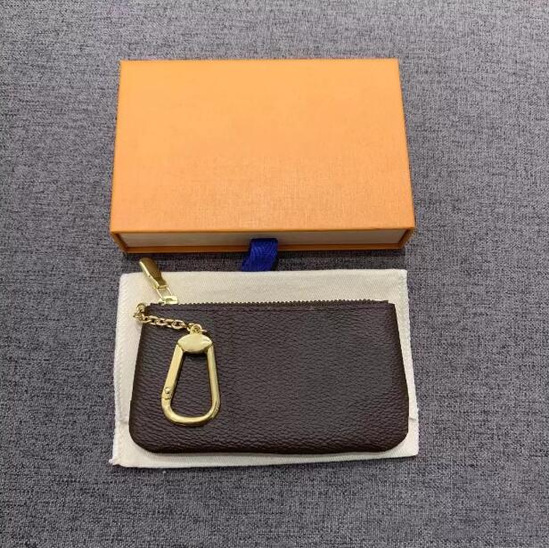

Genuine Leather Coin Purse Luxury Designer Portable KEY P0UCH wallet Louise classic Viuton Man Women Chain Wallets Bag vitton With louisvuitton dust bags and box, White grid