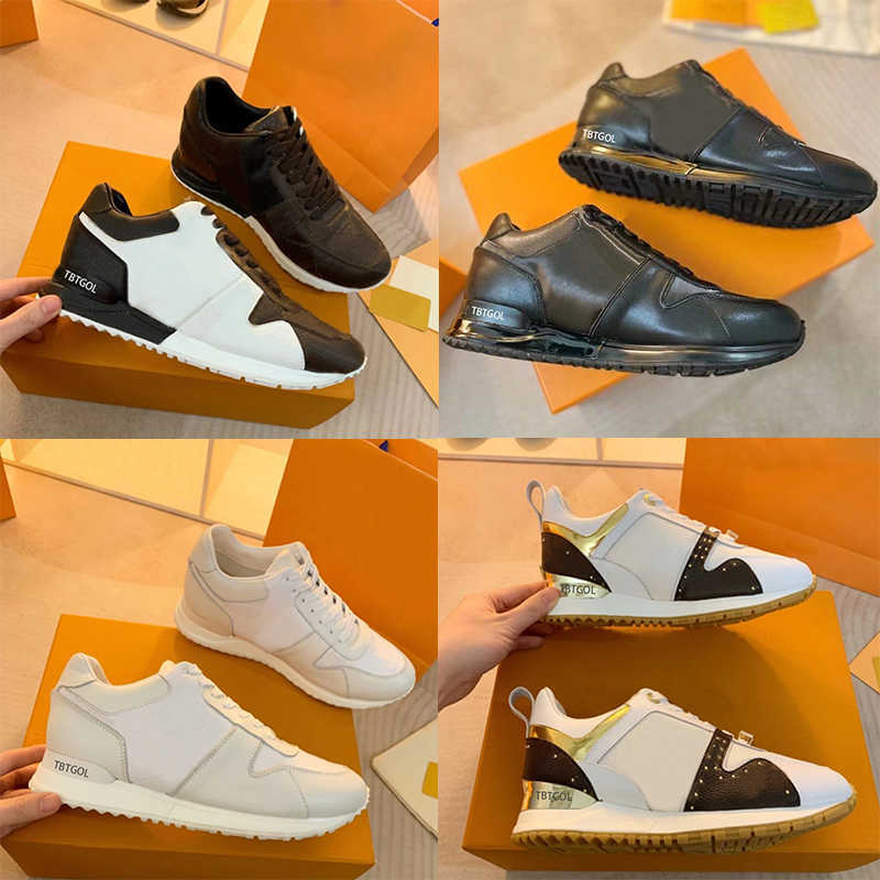 

Top Classic RUN AWAY Sneakers Men Woman 2022 Brand genuine leather Trainers Mens Women Running Designer Sneakers Casual Breathable Shoes mix color SZ 36-46NO12, 28 brown flowers
