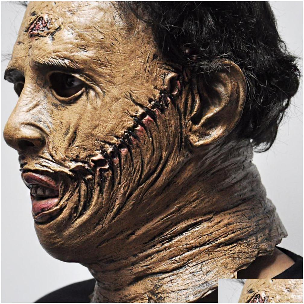 texas chainsaw massacre leatherface masks latex scary movie halloween cosplay costume party event props toys carnival mask 200929