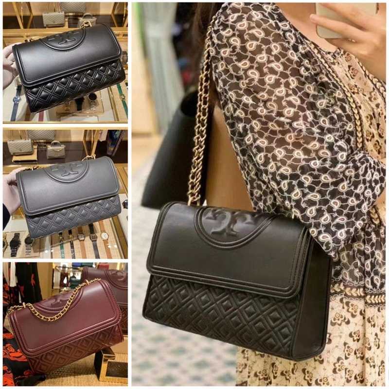 

Handbag Designer Torysburchs Bags 2022 Women's Sheepskin Lingge Chain Tassel Single Shoulder Messenger Fleming Organ Tote Bag, White trumpet