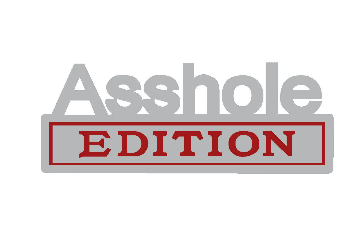 

3D Zinc Alloy ASSHole Edition Car Sticker Decoration Decal Badge Emblems Bumper Stickers