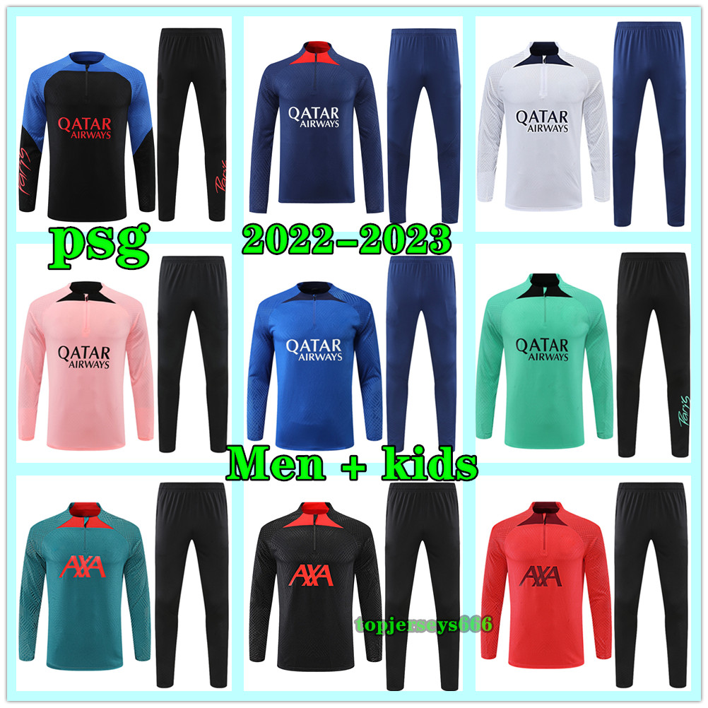 

22 23 psgs tracksuit Mens kids football training suit soccer jogging 2022 2023 mbappe football tracksuits jersey kit uniform survetement chandal tuta, Shorts