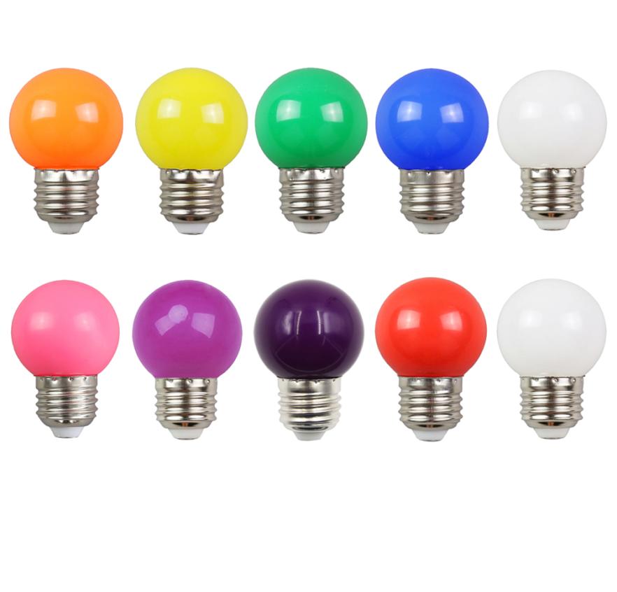 

Pack of 10 2W E27 LED Coloured Light Bulb Mini Globe Bulbs for Indoor Outdoor Decoration Patio Garden Party Christmas5091675