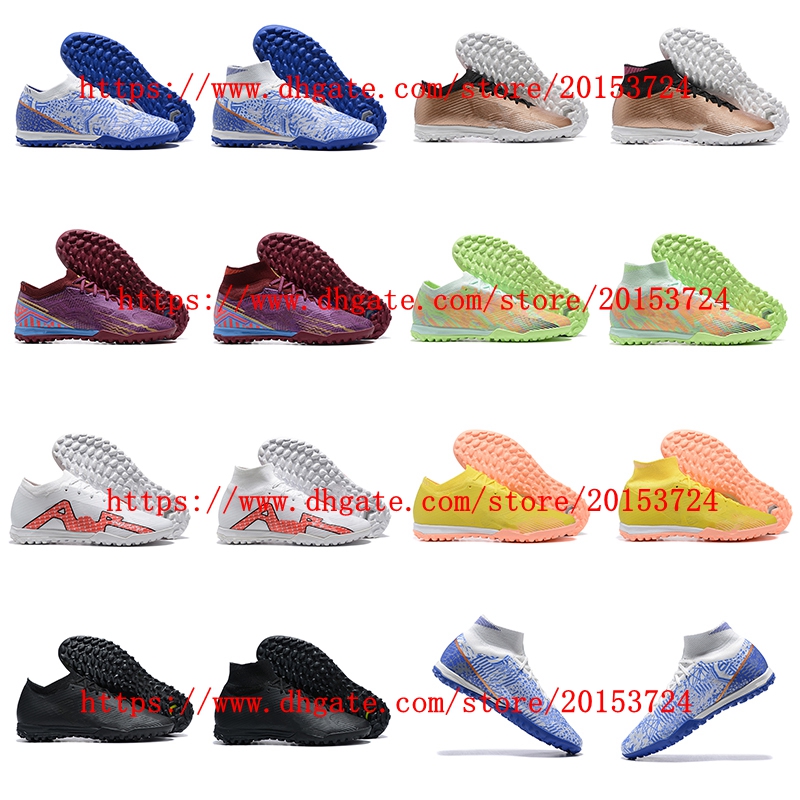 

2022 mens soccer shoes Zoomes Mercurial Superfly IX Elite TF cleats Green Trainers Leather football boots, As picture 4