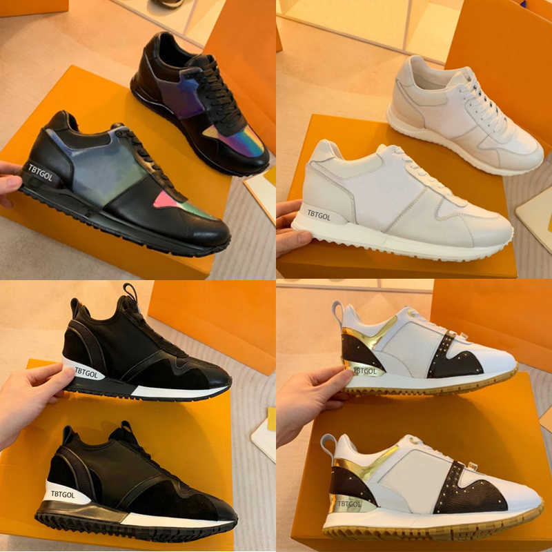 

2022 RUN AWAY Sneakers Men Woman Casual Shoes Designer Luxury Leather Trainers Fashion Rubber Outsole Sneaker Mesh Mixed Color Flats Casual Trainers Shoe NO12, Gree/pink