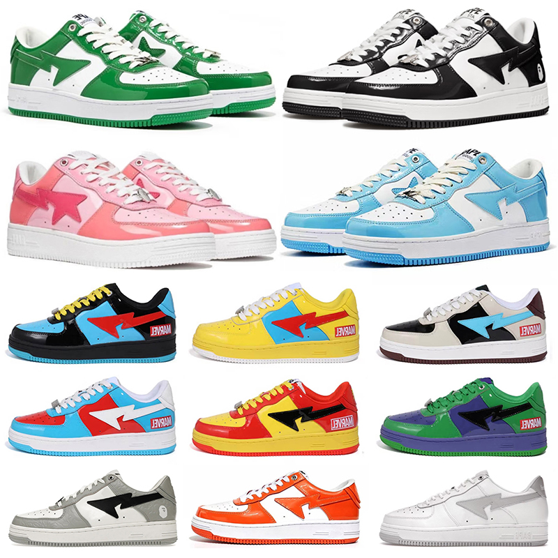

Bapesta Bapestas bape shoes Casual Designer Shoe Men Women Bape Sta Plate-forme JJJJound Camouflage Captain Giant Iron Raccoon Luxury Fashion Sneakers Trainers, 36-45 pastel green
