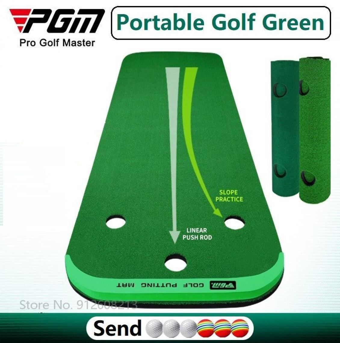 

PGM Indoor Golf Putting Green Home Portable Golf Putter Trainer Mini Practice Mat Green Exercises Blanket Golfing Training Aids 221449327