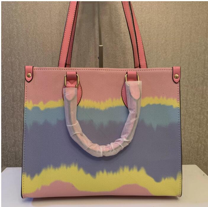 

Hot High quality Onthego luxurys designers bags womens handbags purse flower tote bag ladies Casual tote PVC leather shoulder bags female big purse M45320, 123