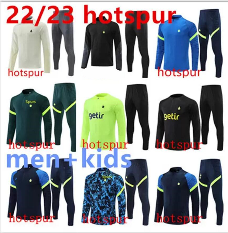

hot spurs soccer training suit 22 23 DELE SON Soccer Jerseys HAM BALE KANE HOJBJERG BERGWIJN LO CELSO men kids kit shirts Long sleeve tracksuit chandal, Ivory