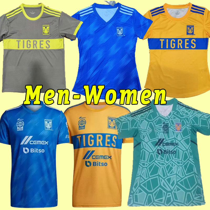 

22 23 Tigres UANL soccer jerseys LIGA MX THAUVIN GIGNAC NICO LOPEZ VARGAS L.FERNANDEZ AQUINO 2022 2023 home away third Goalkeeper football shirts Women Girl