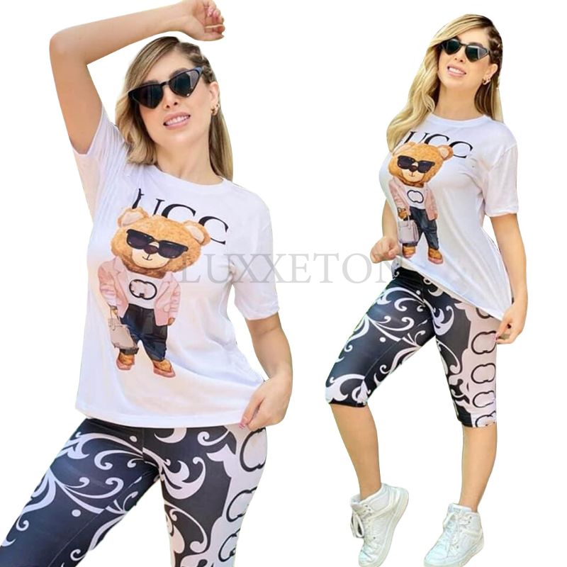 

Womens 2pcs Tracksuits Designer Printed Sport Suits Short-sleeve Shirts and Shorts Suit Two Piece Sets Sportswear Outfits jogging Suit Tracksuit Outfit Clothes, 1 c