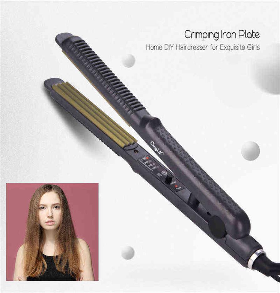 

Professional Corrugated Hair Curler Crimper Corrugation Flat Iron Fluffy Hair Styler Wave Maize Perm Splint Curlers J220711
