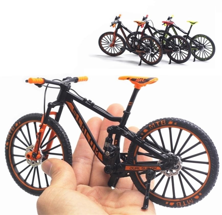 

Finger Toys 1 10 Mini Model Alloy Bicycle toy Mountain bike Pocket Diecast simulation Metal Racing Funny Collection for children 2