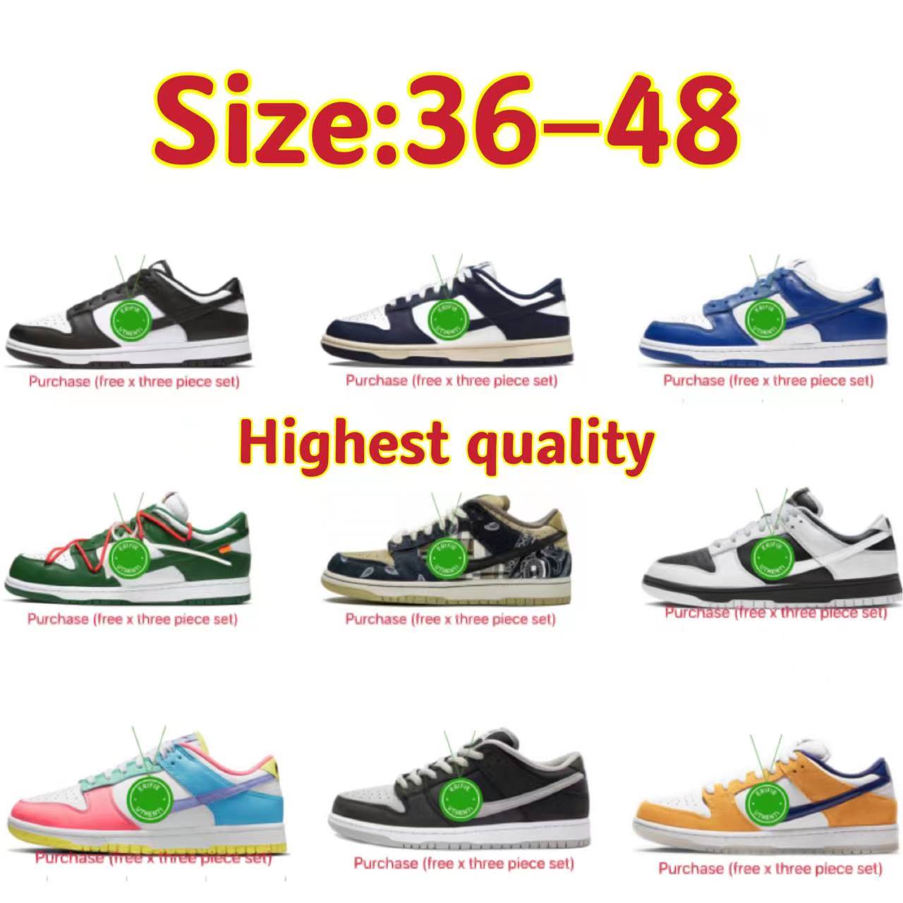 

size 36-48 Casual Shoes Sneakers Mens Trainers Sports Shoe White Black Unc Photon Dust Designer Men Women New 2023 Popular board shoes, Colour#32