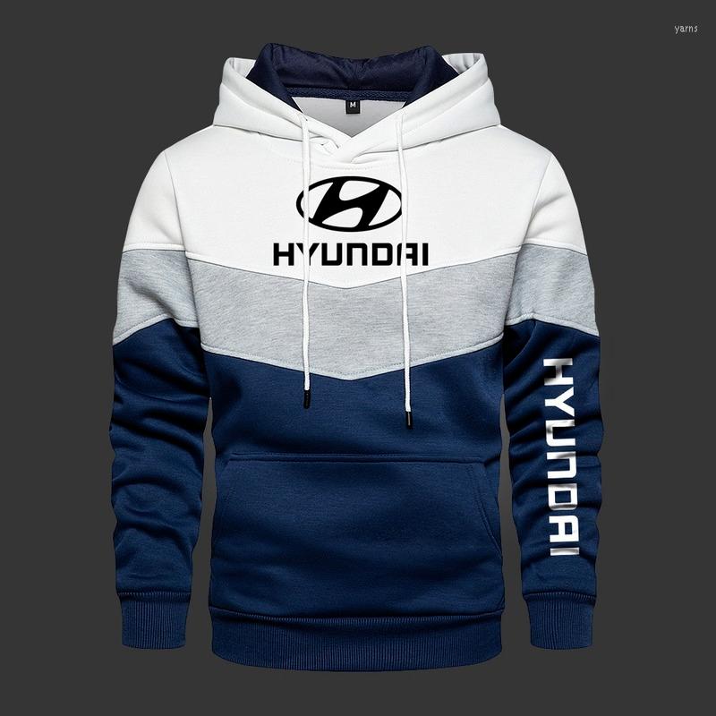 

Men's Hoodies Men's Hooded Hyunda Fashion Long Sleeve Outwear Autumn Spring Casual Fleece Warm Sportswear Thicken Sweatshirts, Red 1