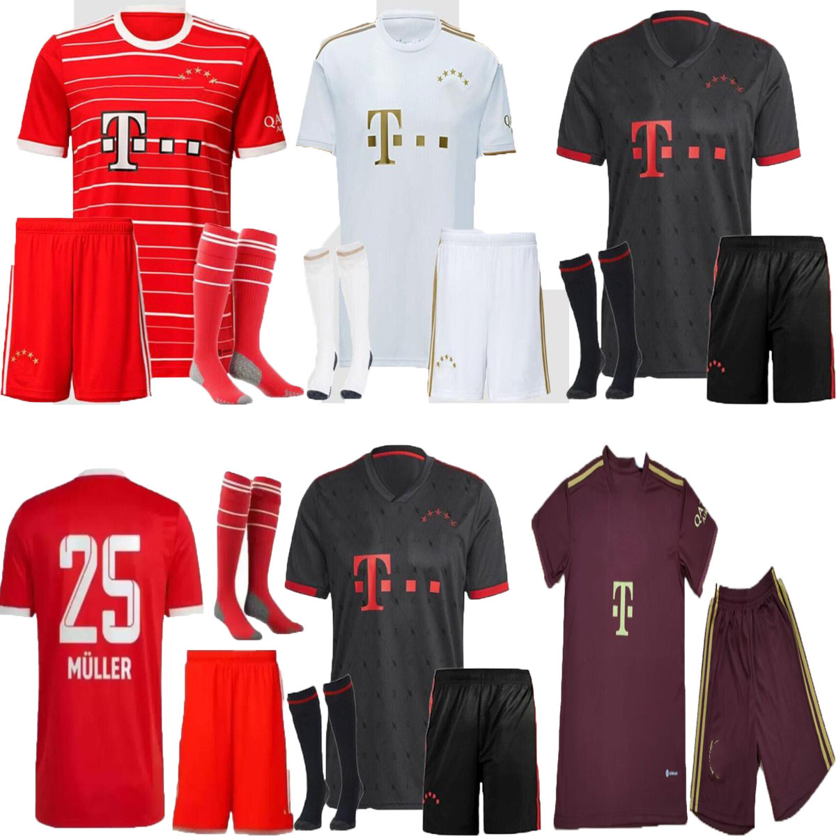 

Adult kit De ligt soccer jerseys Trikot 22 23 Sane Hernandez Bayern Munchen Gnabry Goretzka Coman Muller Davies Kimmich Manner Kinder Kit 2022 2023 Uniformen