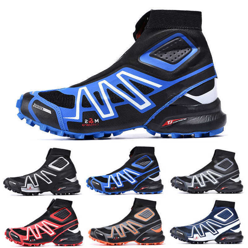 

Shoes Breathe Snowcross CS Shoe Trail Winter snow triple white Black Blue red sock Chaussures Winters Snows, Box