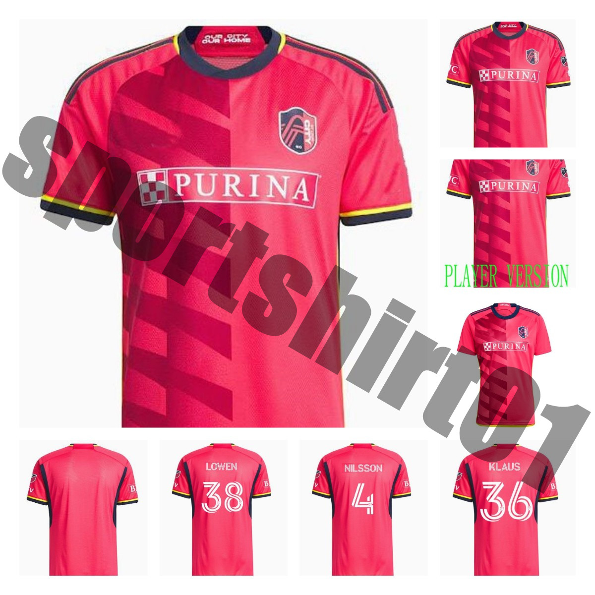 

2023 St.  ouis City SOCCER JERSEYS NEW 2022 st Louis''RED' SC NILSSON 4 KLAUSS 36 NELSON GIOACCHINI VASSILEV BELL PIDRO FOOTBALL SHIRT home fans player version jersey