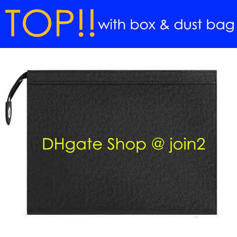 

M61692 POCHETTE VOYAGE MM N41696 Designer Mens Travel Pouch Clutch Zippy XL Multiple Brazza Wallet Card Holder Pocket Organizer Business Bag, Black with flowers