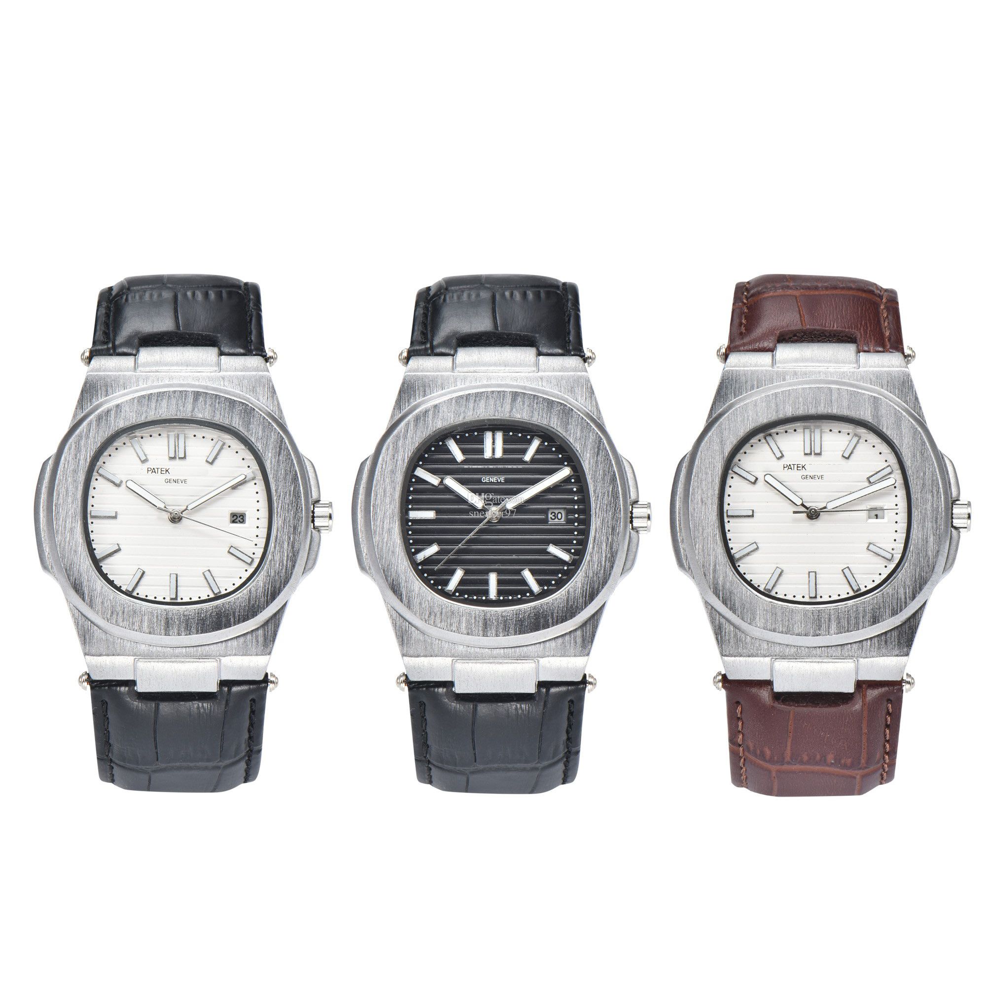 

patek mens watches Automatic movement stainless steels mechanical rubber strap original clasp sapphire glass Super luminous waterproof wristwatch